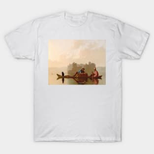 Fur Traders Descending the Missouri by George Caleb Bingham T-Shirt